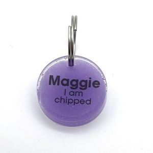 “Maggie” semi personalized dog or cat tag